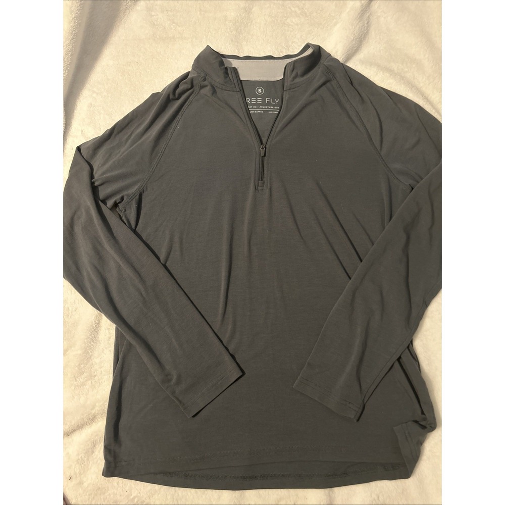Free‎ Fly Shirt Mens XL Blue Bamboo Performance Quarter Zip Outdoor Fishing